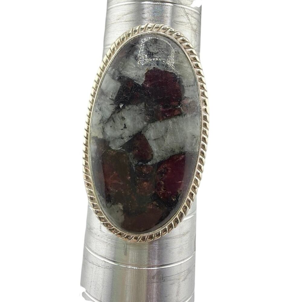Eudialyte Sterling Silver Ring Artisan Jewelry 8.5